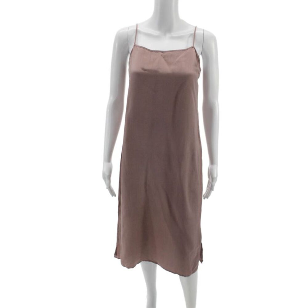Humanoid Womens Pink Cupro Striped Square Neck Sleeveless Slip Dress Size XS